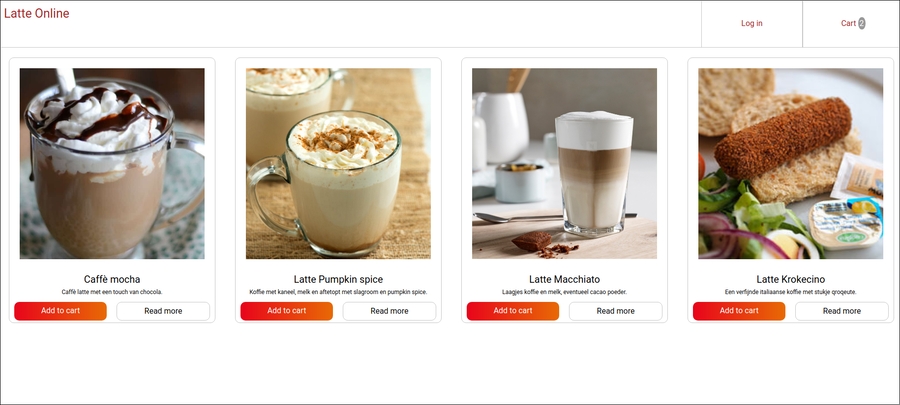 Screenshot de website